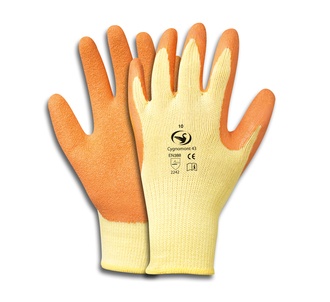 Grobstrick-Latex-Handschuh Cygnomont 43 Front Grobstrick-Latex-Handschuh Cygnomont 43 Front