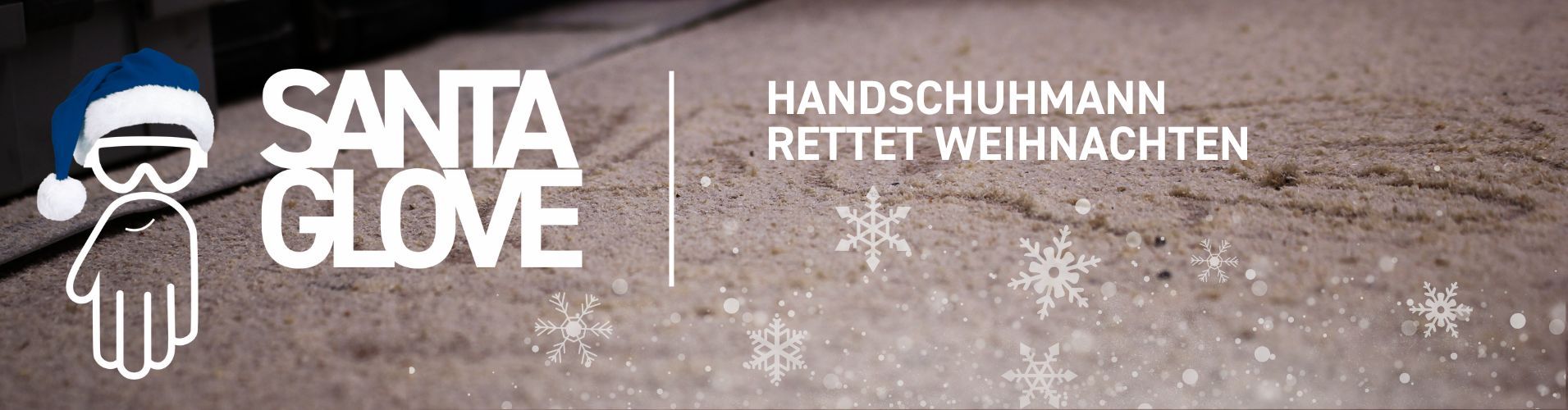 Logo Santa Glove im Schneegestöber