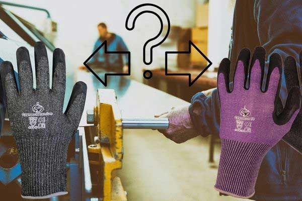 PSA Verordnung Vergleichbarkeit - 2 Schnittschutzhandschuhe mit unterschiedlichen EN- Werten fürs Arbeiten an Metallbleche