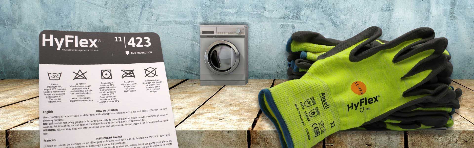 Arbeitshandschuhe waschen mit Waschmaschine